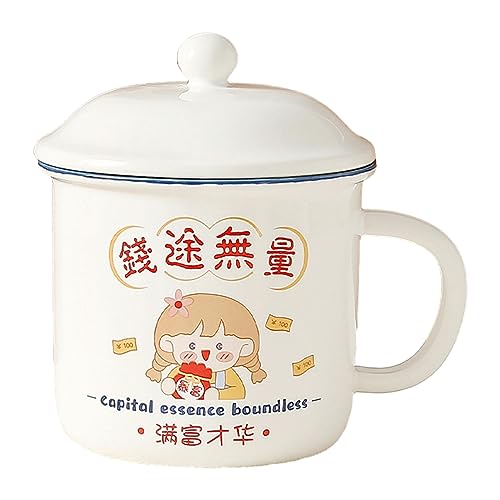 560 ml Retro-Nachahmung Emaille Tee Wasser Trennbecher Mikrowelle Ofen kann Tee teilbar Hohe Kapazität Keramiktasse für Büro Zuhause haben grenzenlose Perspektiven von CAPIJIONG