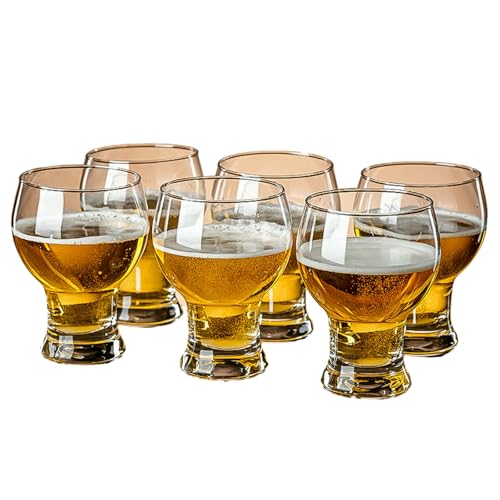 6 Stück – Europäisches Zuhause, dickes Glas, kreative Persönlichkeit, exquisites Handwerk, spezielle Tasse, 450 ml Taillenbecher von CAPIJIONG