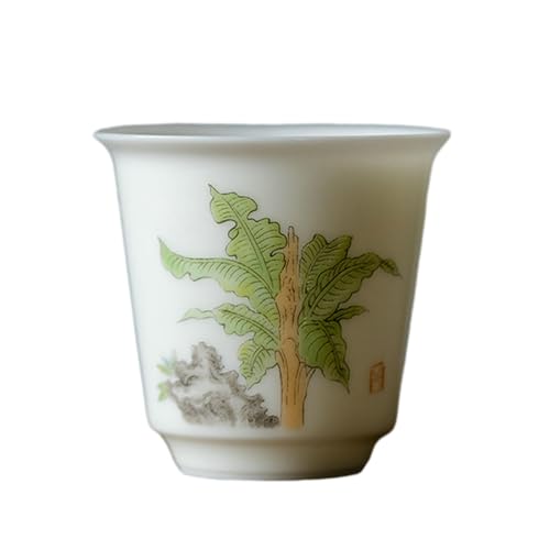 60 ml weiße Porzellan-Magnolien-Tasse im chinesischen Stil, Haushaltskeramik-Kung-Fu-Tee-Set – Banane von CAPIJIONG