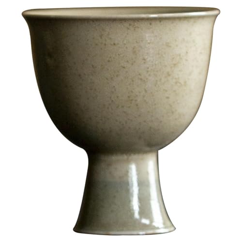 70 ml Retro Grasasche High Foot Cup Chinesische handgefertigte Keramik Kung Fu Tee Set High Cup von CAPIJIONG