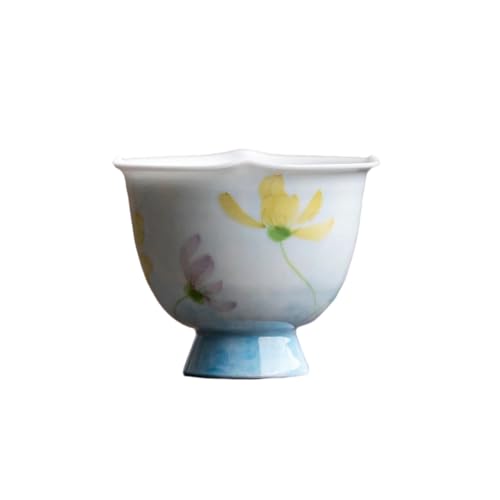 70 ml handbemalte Gesang-Blumen-Keramik, persönliche Teetasse für Damen – Hua Jian Teetasse von CAPIJIONG