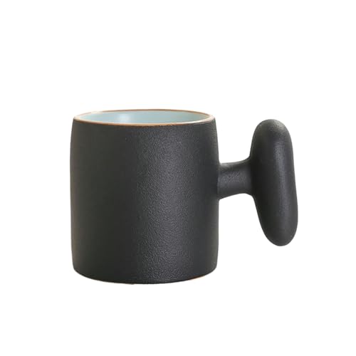 80 ml grobe Keramik kleine Teetasse mit Griff, japanische Retro-Keramik-Kung-Fu-Tee-Set – Mattschwarz 80 ml grobe Keramik kleine Teetasse mit Griff, japanische Retro-Keramik-Kung-Fu-Tee-Set – Mattschwarz von CAPIJIONG