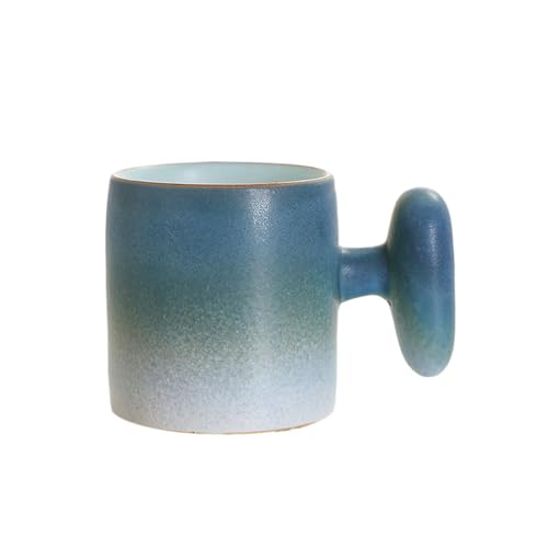 80 ml grobe Töpferei kleine Teetasse mit Griff, japanische Retro-Keramik-Kung-Fu-Teeset – allmählicher Wechsel weiß und blau 80 ml grobe Töpferei kleine Teetasse mit Griff, japanische Retro-Keramik-Kung-Fu-Teeset – allmählicher Wechsel weiß und blau von CAPIJIONG