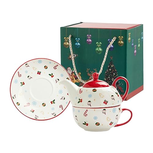 Ausgewähltes Teeservice INS Style Weihnachten Vergoldete Keramik Tasse und Teller für Büro Zuhause Restaurant Café Teehaus Handgezeichnete Version - Schneemann Ausgewähltes Teeservice INS Style Weihnachten Vergoldete Keramik Tasse und Teller für Büro Zuhause Restaurant Café Teehaus Handgezeichnete Version - Schneemann von CAPIJIONG