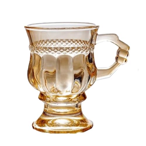CAPIJIONG 150 ml Französisches Weinglas Vintage Glas Weinglas Home Amber Latte Kaffeetasse - Bernstein CAPIJIONG 150 ml Französisches Weinglas Vintage Glas Weinglas Home Amber Latte Kaffeetasse - Bernstein von CAPIJIONG
