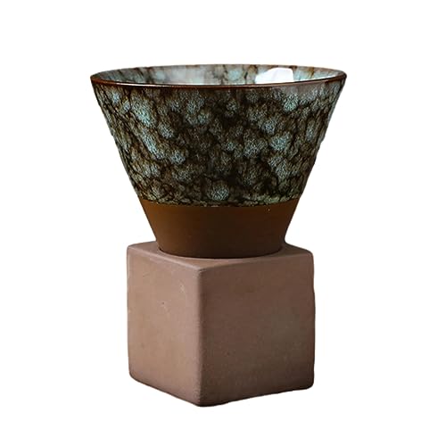 CAPIJIONG 200ml/7oz Retro Brennofen Transformation Trichter Shaped Keramik Becher Mikrowelle Kann Für Kreative Kaffeetasse Mit Base-Cyan Farbe Verwendet Werden CAPIJIONG 200ml/7oz Retro Brennofen Transformation Trichter Shaped Keramik Becher Mikrowelle Kann Für Kreative Kaffeetasse Mit Base-Cyan Farbe Verwendet Werden von CAPIJIONG