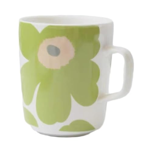 CAPIJIONG 250ml/8.5oz nordischen Stil finnische Keramik Tasse, Couple's Home Breakfast Kaffee und Milch, Tasse, grün von CAPIJIONG