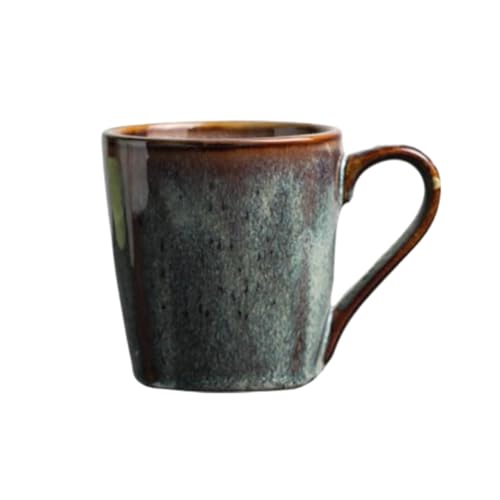 CAPIJIONG Vintage Kiln Turned handbemalte Keramiktasse, japanische Haushaltstasse, yaobische Kaffeetasse, 280 ml von CAPIJIONG