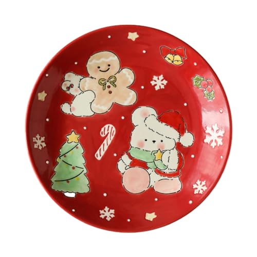 CAPIJIONG Weihnachten Kaninchen Handbemalt Frühstücksteller Mikrowelle Verfügbar Keramik Haushalt Handgemalt Frühstück Milch Tasse Lebkuchenmann 8 "Speiseteller CAPIJIONG Weihnachten Kaninchen Handbemalt Frühstücksteller Mikrowelle Verfügbar Keramik Haushalt Handgemalt Frühstück Milch Tasse Lebkuchenmann 8 "Speiseteller von CAPIJIONG