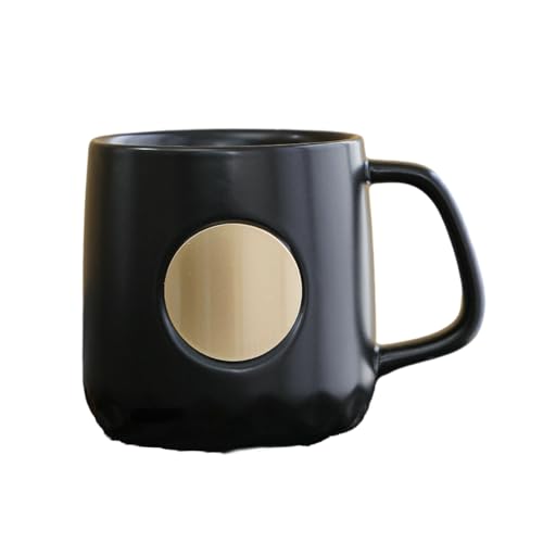 Chinese Home Simple Creative Tasse, 400 ml, Schwarz + Bronze von CAPIJIONG