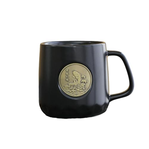 Chinese Home Simple Creative Tasse, 400 ml, Schwarz von CAPIJIONG