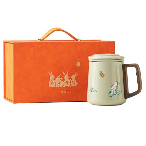 Chinesische Keramik-Filter-Arbeitstasse, Haushaltsteetrennungstasse – Grau [Box] von CAPIJIONG