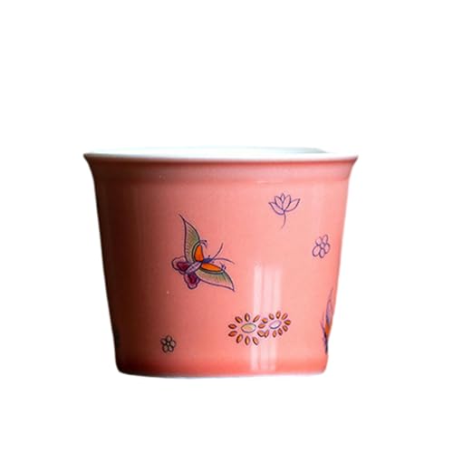 Chinesische antike Retro Schmetterling Liebe Blume Master Cup Haushalt Kung Fu Tee Set - Tasse - Pfirsichrot von CAPIJIONG