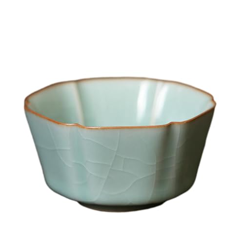 Chinesische blaue und weiße Ru Porzellan Einzeltasse Keramik Kung Fu Tee Set - Sechseckige Tasse von CAPIJIONG