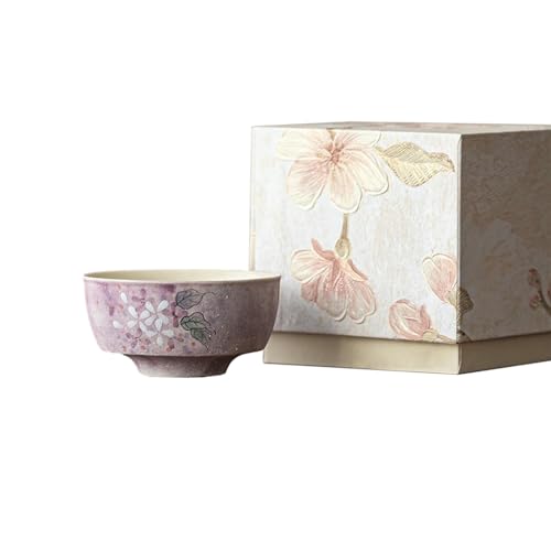 Chinesische einfache handbemalte Keramik-Pu'er-Teetasse – Weithals-Teetasse [Box] von CAPIJIONG