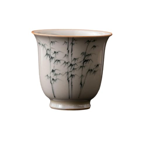 Chinesische handbemalte Keramik-Dufttasse, 50 ml, Beige von CAPIJIONG