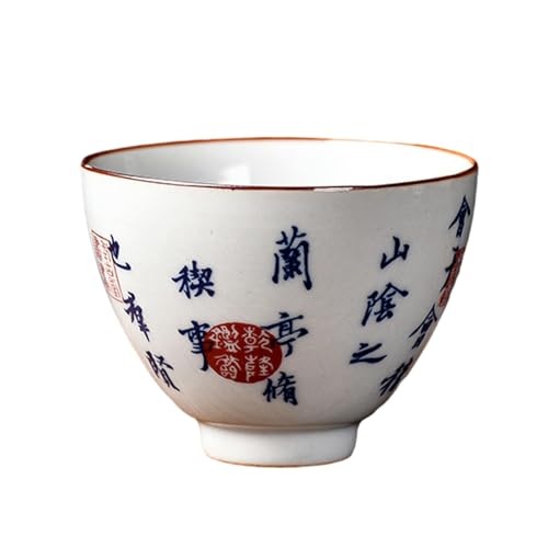 Chinesische kreative Kalligraphie-Orchideen-Pavillon-Teetasse, Keramik, Kung-Fu-Teeset – Master 105 ml von CAPIJIONG