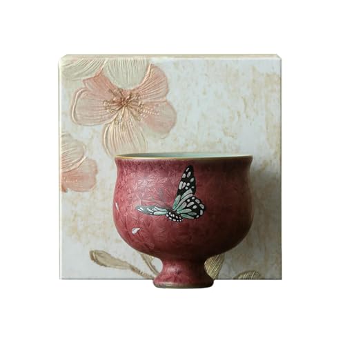 Chinesischer Retro-Meisterbecher mit hohem Bein, Kung Fu Tee-Mund-Tasse – Klappbecher · Doppelschale [ Box ] von CAPIJIONG