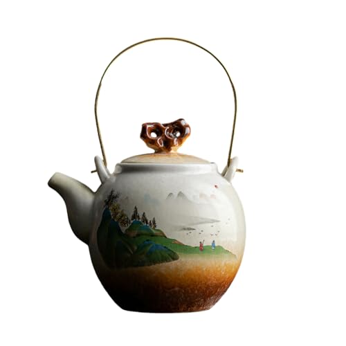 Chinesischer Stil Pflanze Asche Landschaft Malerei Balken Topf Retro Keramik Kung Fu Tee Set - Taihu Steinabdeckung Chinesischer Stil Pflanze Asche Landschaft Malerei Balken Topf Retro Keramik Kung Fu Tee Set - Taihu Steinabdeckung von CAPIJIONG