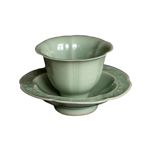 Chinesisches Retro-Tassen- und Geschirr-Set, Kung-Fu-Tee-Set für Tee-Verkostungstasse + matt-verkohltes Mondlicht von CAPIJIONG
