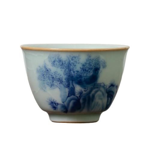 Chinesisches blau-weißes Ru Porzellan Einzeltasse Keramik Kung Fu Tee-Set – Chunhe Jingming Chinesisches blau-weißes Ru Porzellan Einzeltasse Keramik Kung Fu Tee-Set – Chunhe Jingming von CAPIJIONG