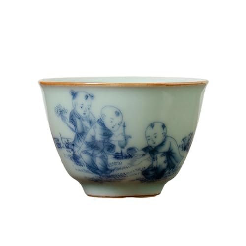 Chinesisches blau-weißes Ru Porzellan Einzeltasse Keramik Kung Fu Tee-Set - kindlicher Spaß von CAPIJIONG