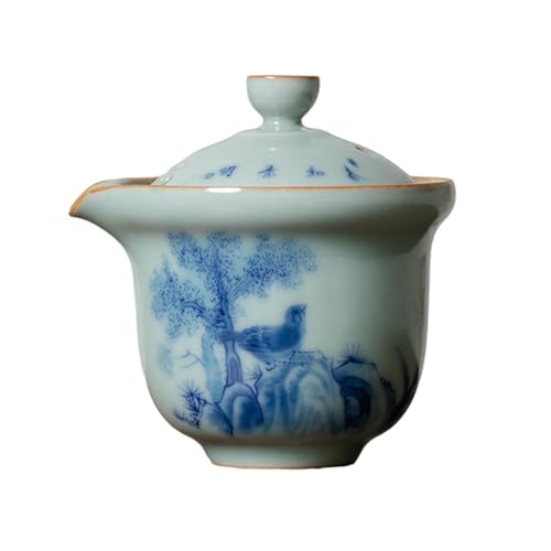 Chunhe Jingming Tianqing Ru Kiln Hand Grab Pot, hochwertiges Keramik-Teeservice zum Aufbrühen von Tee, 175 ml von CAPIJIONG
