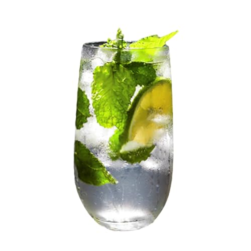Einfaches und exquisites gerades Glas Long Island Eistee Rührglas für Bar [490 ml] Mojito Cup von CAPIJIONG