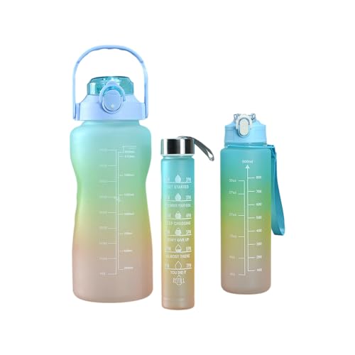 Gradual Change Large Capacity Water Cup Outdoor Cup with Scale - gradual change blue von CAPIJIONG
