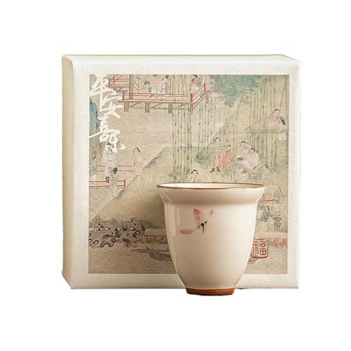 Handbemalte rosa Orchidee Duftbecher, Keramik-Teetasse für zu Hause, Glockentasse [Box] von CAPIJIONG