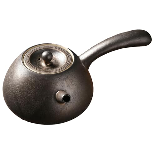 Handgefertigter Retro-Topf mit vergoldetem Seitengriff, japanisches Kung-Fu-Teeset aus Keramik, runder Seitengriff Handgefertigter Retro-Topf mit vergoldetem Seitengriff, japanisches Kung-Fu-Teeset aus Keramik, runder Seitengriff von CAPIJIONG