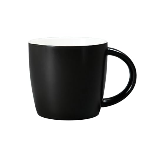 Home Creative Keramikbecher, schwarzer Wasserbecher mit großem Fassungsvermögen, Mattschwarz von CAPIJIONG