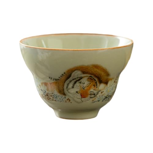 Home Cute Dog Tiger Ru Porzellan Master Cup Keramik Kung Fu Tee Set Nr. 12 Tasse: Moe Tiger von CAPIJIONG