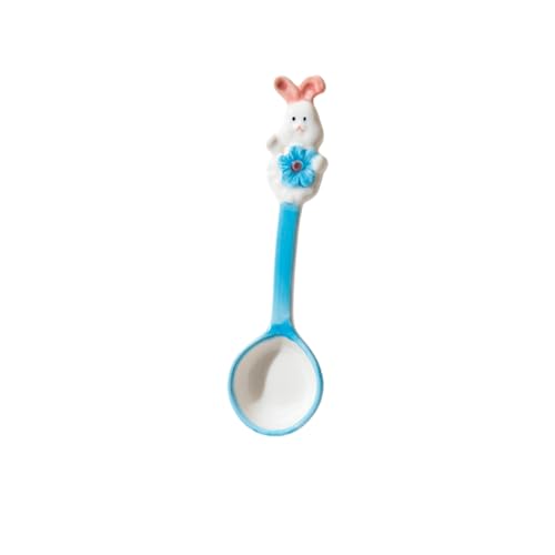 Home Cute Minimalist Creative Ceramic Spoon - Cute Rabbit Long Spoon - Light Blue von CAPIJIONG