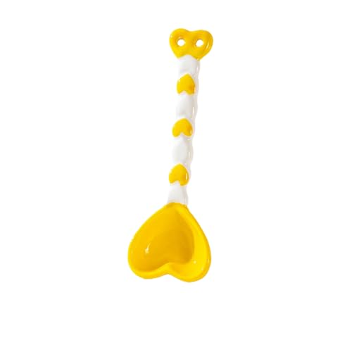 Home Cute Minimalist Creative Ceramic Spoon - Heart Handle Spoon - Dark Yellow von CAPIJIONG
