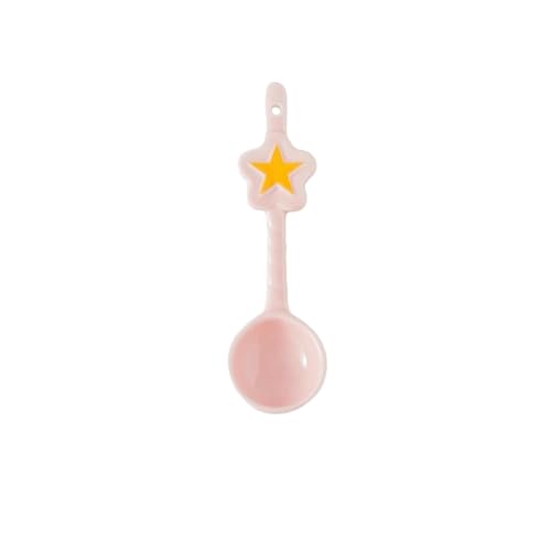 Home Cute Simple Creative Ceramic Spoon - Star Long Spoon - Pink von CAPIJIONG