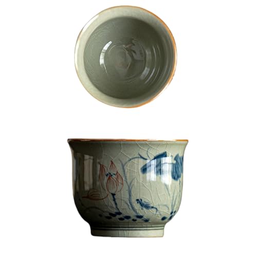 Home Simple handbemalte Teetasse aus Keramik, Vintage-Stil, Kung-Fu-Teich, 120 ml Home Simple handbemalte Teetasse aus Keramik, Vintage-Stil, Kung-Fu-Teich, 120 ml von CAPIJIONG