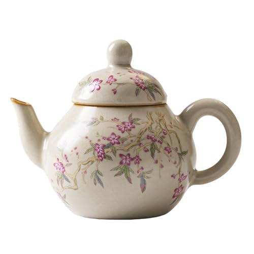 Home Vintage Keramik-Jade-Topf, glasiertes Kung-Fu-Teeset, rosa Pfirsich Welcome Spring [Box] von CAPIJIONG