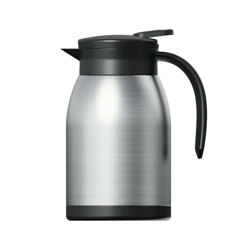 Isolierter Wasserkocher aus 304 Edelstahl, tragbarer Haushalts-Wasserkocher – Stahlfarbe – 1000 ml von CAPIJIONG