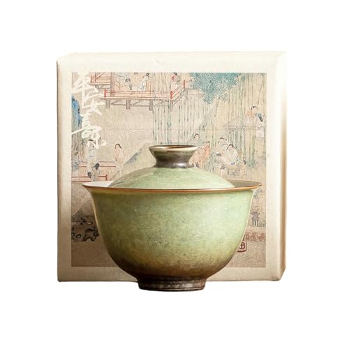 Keramik-Teeschale, 145 ml, Vintage-Kung-Fu-Teeset – Dawu Gaiwan [Box] von CAPIJIONG