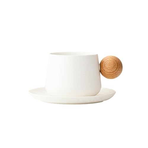 Keramiktasse im nordischen Stil, schlichtes Design, 320 ml, Weiß von CAPIJIONG