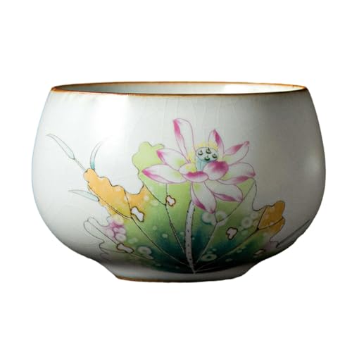 Kung-Fu-Tee-Keramiktasse, 100 ml, einfache Zen-Tee-Verkostungstasse – Teich von CAPIJIONG