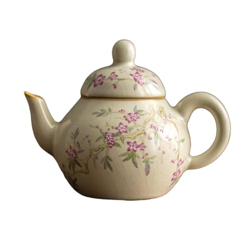 Kung-Fu-Tee-Set im Retro-Stil, Keramik, glasiert, Pink Peach Welcome Spring von CAPIJIONG