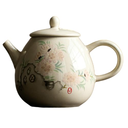 Kung-Fu-Tee-Set im chinesischen Stil, 230 ml, Esche, Bergchrysantheme, Retro-Keramik-Kung-Fu-Tee-Set – [Berg-Chrysantheme] von CAPIJIONG