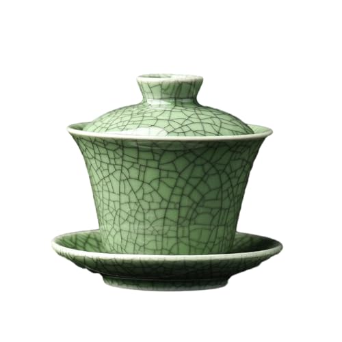 Meiqing Kung-Fu-Tee-Set im chinesischen Stil, mit Sancai-Deckel, Keramik, 150 ml von CAPIJIONG