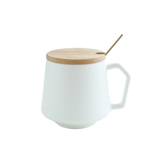 Nordic Creative Keramikbecher, 380 ml, goldfarben, mattschwarz, Einzeltasse von CAPIJIONG