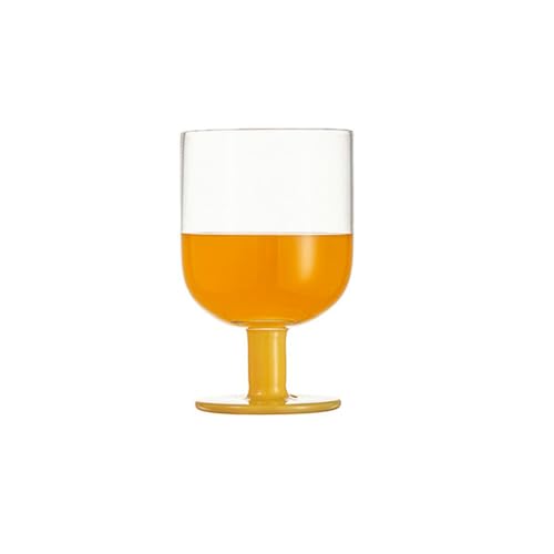 Nordischer Stil mit einfachem und zartem, hitzebeständigem Weinglas aus Glas, Gelb von CAPIJIONG