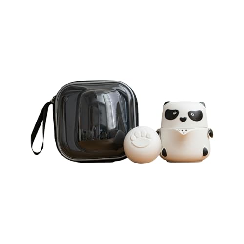 Panda Kung Fu Tee-Set, Keramik, Reise-Tee-Set, einfache weiße Reisetasche Panda Kung Fu Tee-Set, Keramik, Reise-Tee-Set, einfache weiße Reisetasche von CAPIJIONG