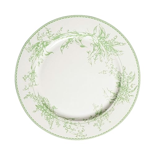 Pastoral Maiglöckchen Serie Keramik Geschirr Kaffeetasse und Teller Set 250 ml grün 25,4 cm Scheibe von CAPIJIONG