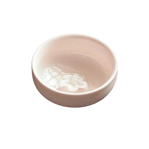 Pink Pinched Flower Master Cup Sheep Fat Jade Porzellan Teetasse - Rosa kurze Version von CAPIJIONG